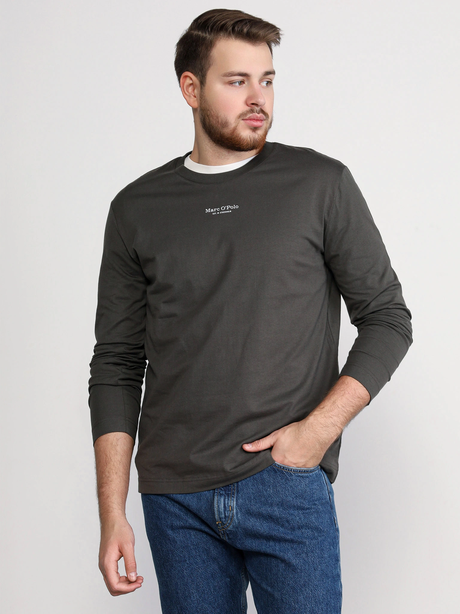 Футболка цвета хаки из хлопка